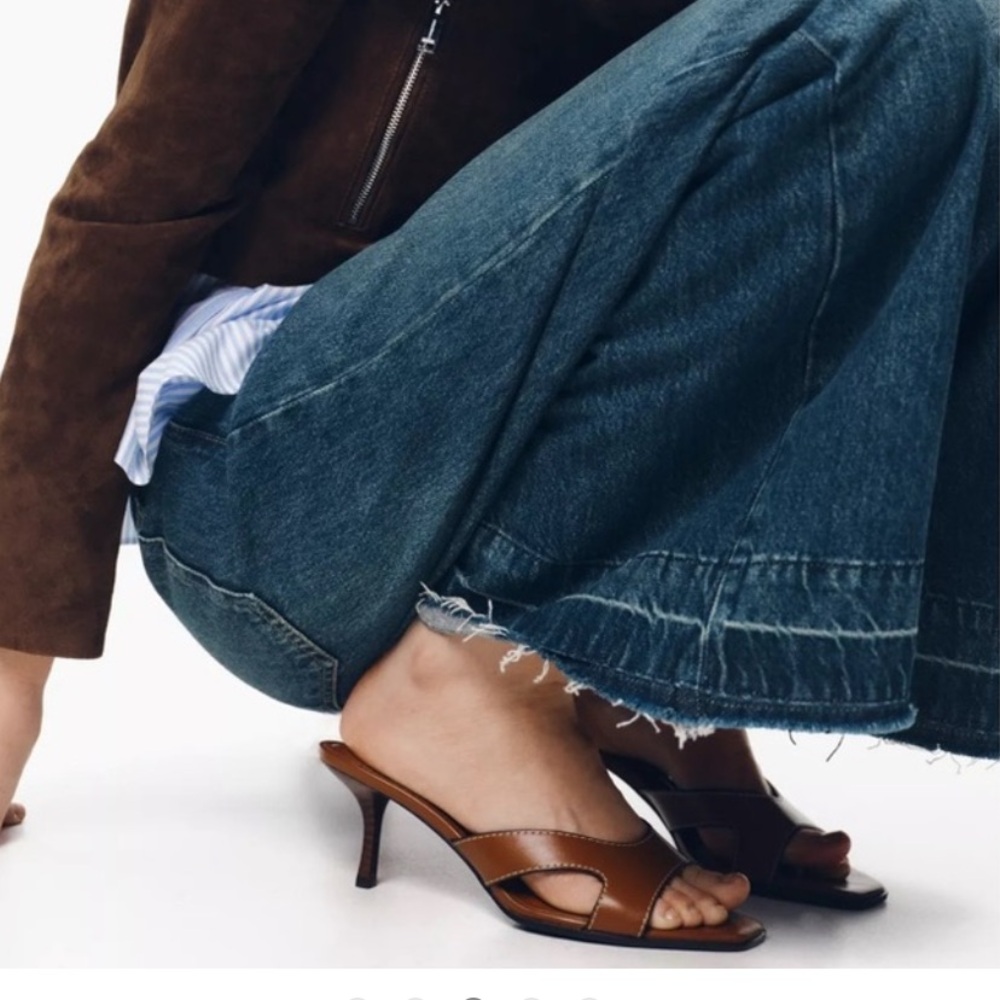 Zara Stitched Heel Sandals